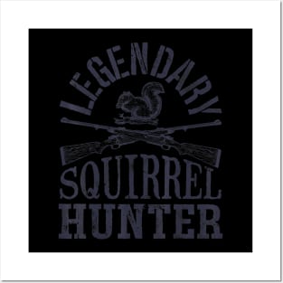 Legendary Squirrel Hunter T shirt Hunting Funny Vintage Gift Posters and Art